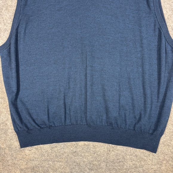 Britches Navy Blue Sweater Vest 5X Merino Wool Blend Classic Pullover Layering - Picture 4 of 13